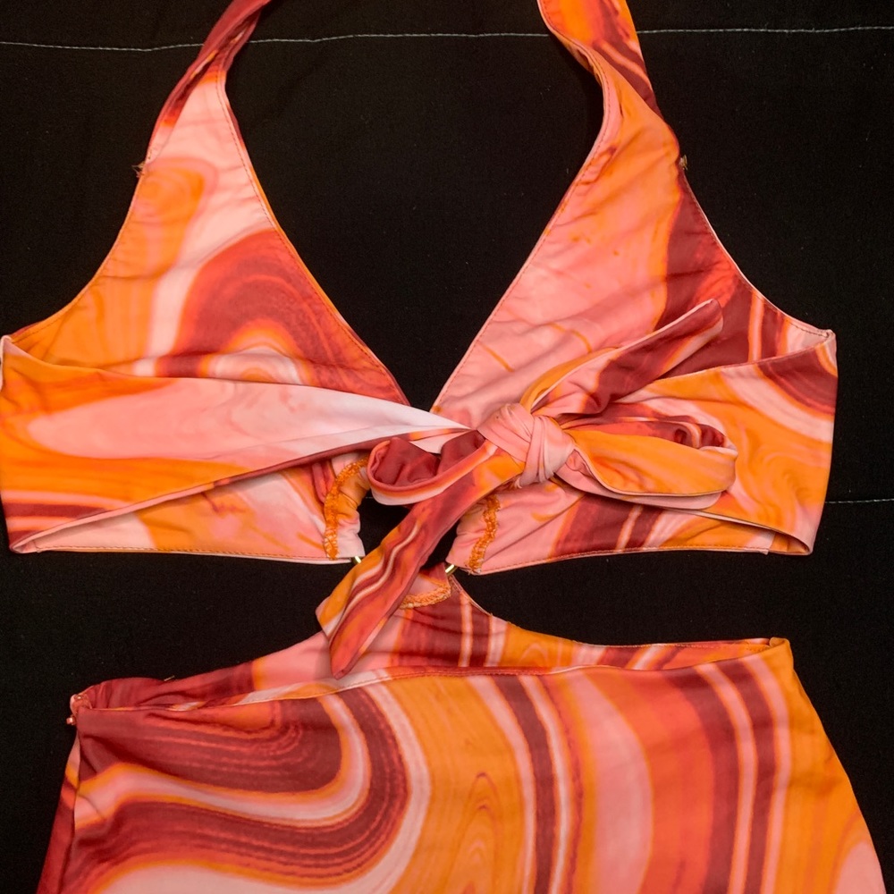 Sunset halter top dress